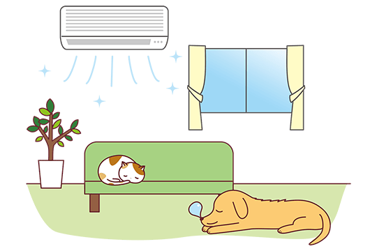 エアコンのある快適なお部屋