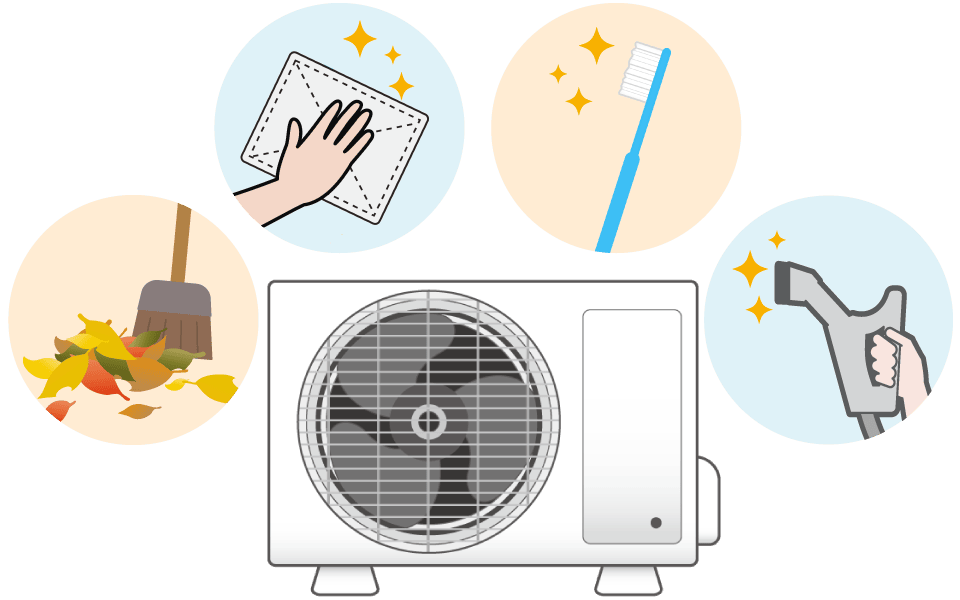 室外機の掃除
